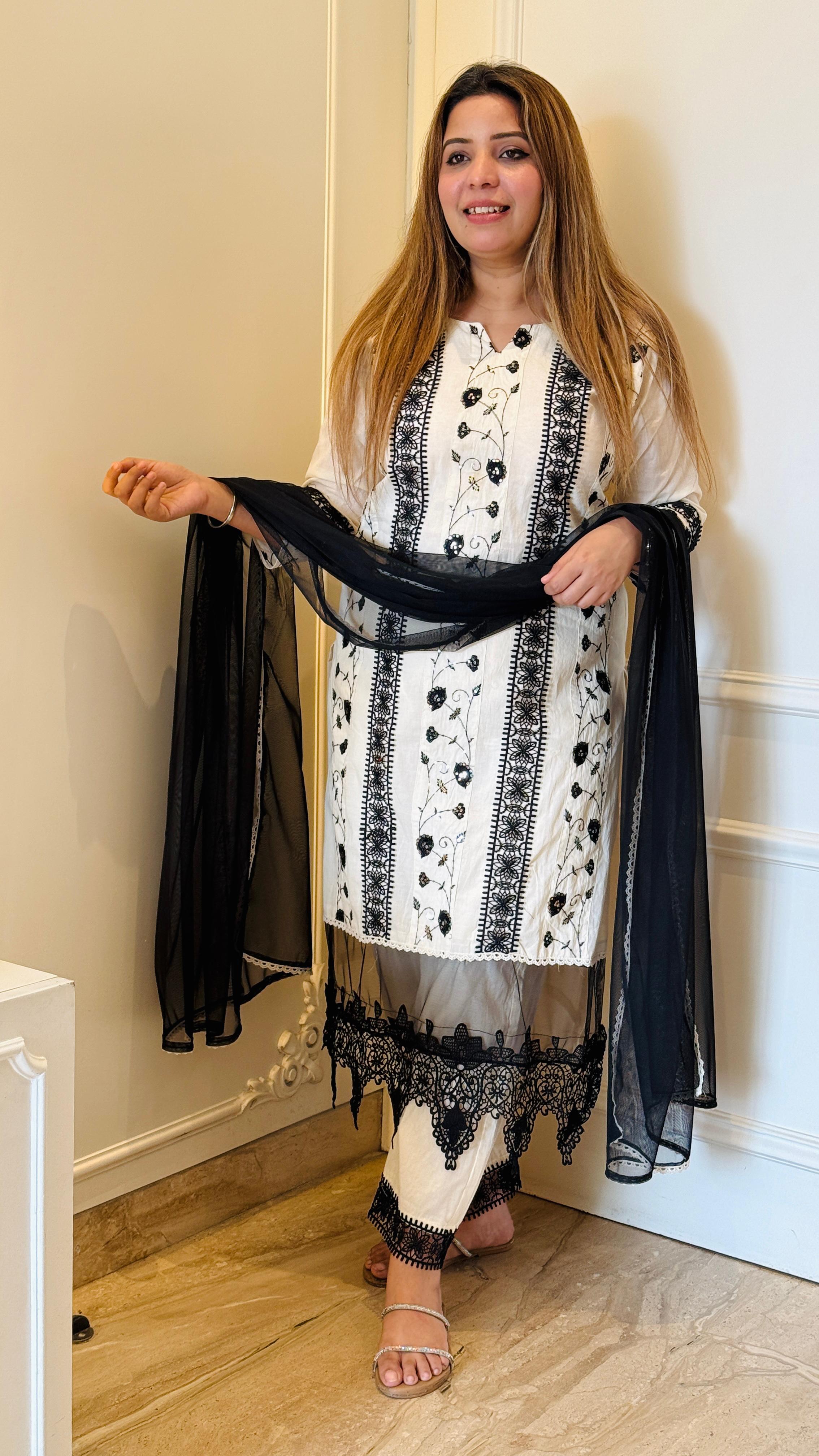 Black & White Elegant Suit Set